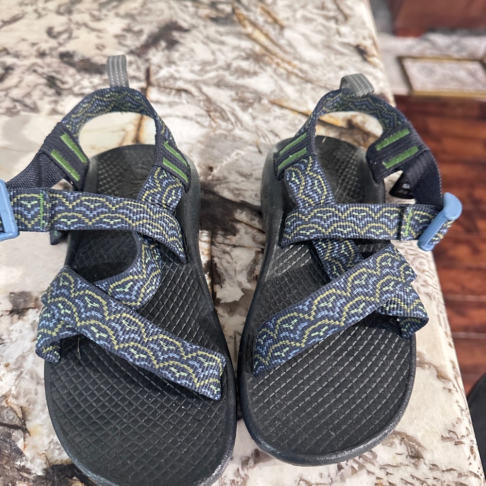 Chaco Kids Sandals with Blue and Green Design